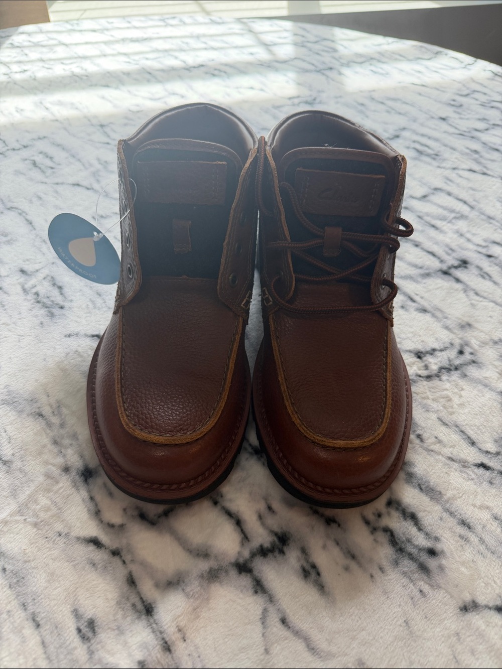 Clarks Men's Boots Maplewalk Moc Tan Tumbled Size 7.5 M.